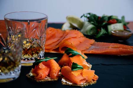 Smoked salmon platter